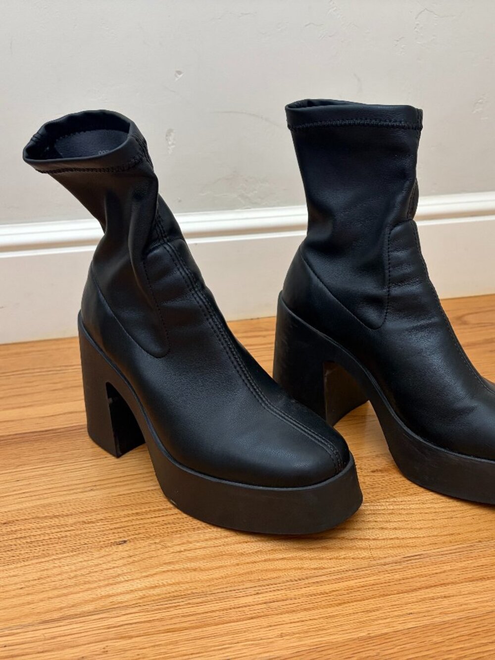 UO Brink Platform Black Sock Boot - U.S. Women's 10